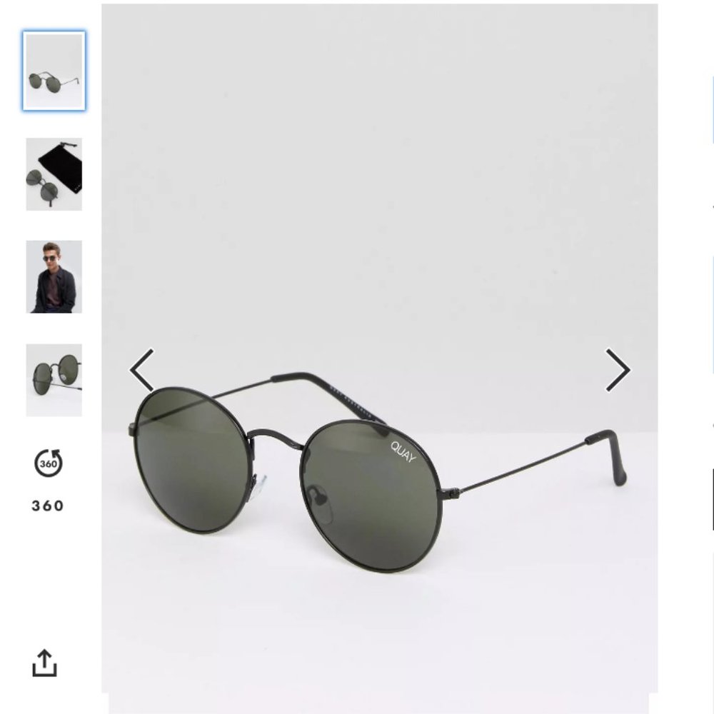 Quay Australia Mod Star round sunglasses Black